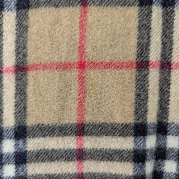 BURBERRY Lambswool Nova Check Scarf – Iconic Beige Plaid – VALUE – FAST Delivery - Picture 3 of 8